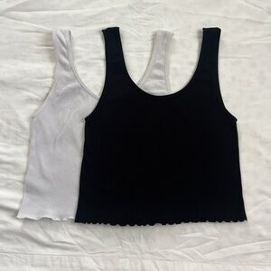 Wallflower black and white tank top set.